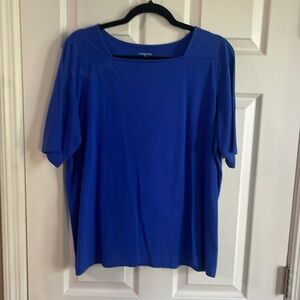 Lands’ End Cobalt Blue Square Neck Top